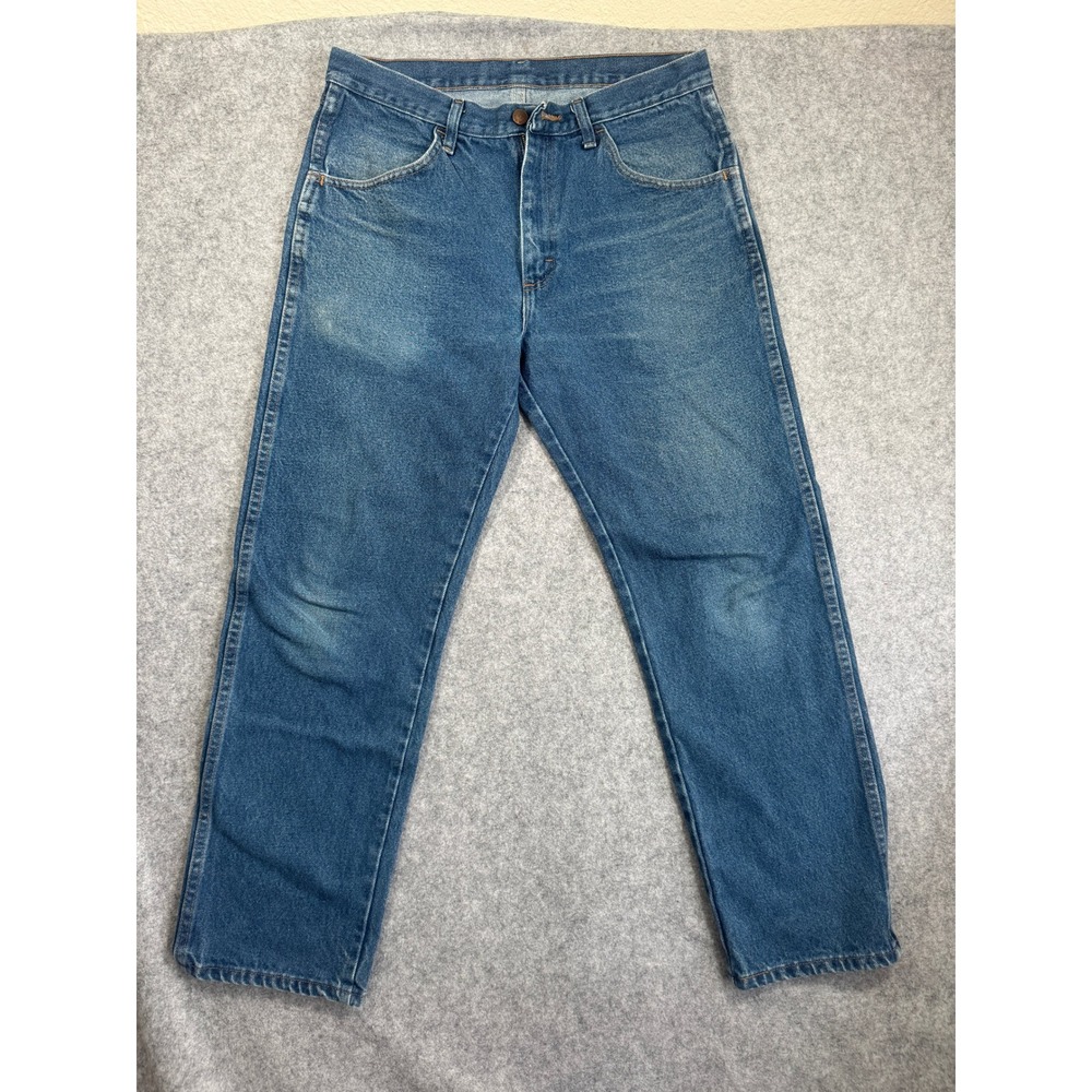 Rustler Mens 87619PW Straight Leg Jeans 33x30 Blue Cotton Denim Classic Fit